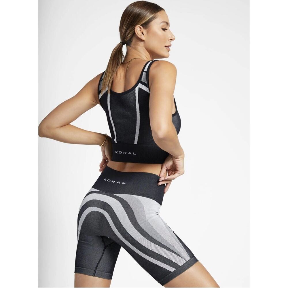 Koral Muriel Seamless Shorts sz. S Black/White NWOT